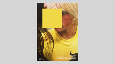 Elephant by Gus Van Sant branding cover design film font movie poster poster a day simple type