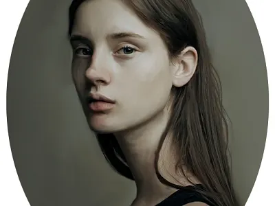 Sad lady design digital paintig illustration