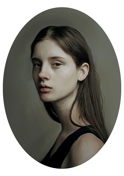 Sad lady design digital paintig illustration