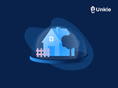 Unkle housing illustration branding design guarantor house housing illustration illustrator insurtech landlord proptech renter unkle website websites