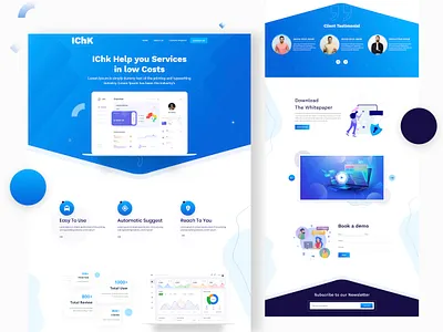 Dribble SaaS Landing Page Design 2020 trends 2020 ui trends agency app design interface landing page simple typography ui ux web website