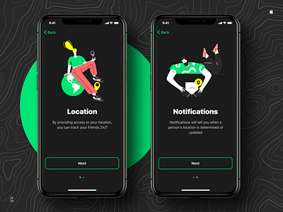 FindUs - Geolocation App aftereffects animation app design figma flat ios landing typography ui ux vector