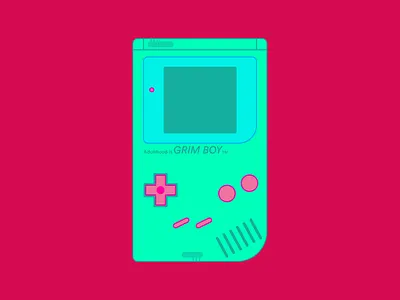 Grim Boy™ console game boy gameboy handheld illustration illustrator nintendo video game