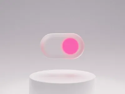 Toggle switch 3D 3d 3d animation after effects animation frosted glass motion graphics neon toggle switch ui animation