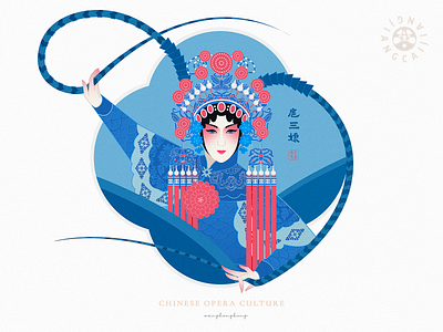 JIANG JIANG CAI-136 china chinese culture chinese opera faces chinese peking opera illustration theatrical mask traditional opera 中国 中国戏曲面孔