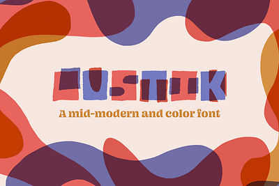 Lustik, a mid century modern color font color font font font design mid century modern