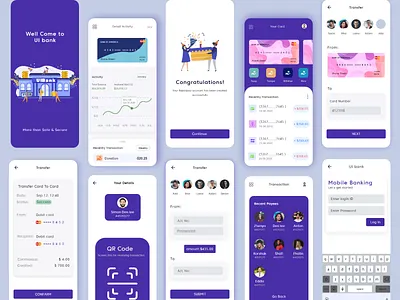 Banking app app ui kit banking clean design ios app design logo minimal mobile app money money transfer send money ui design ux design