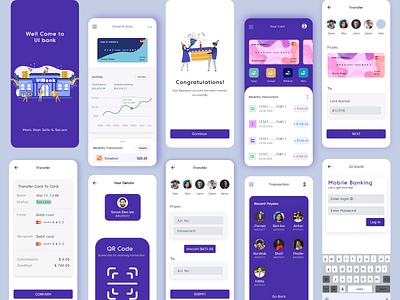 Banking app app ui kit banking clean design ios app design logo minimal mobile app money money transfer send money ui design ux design