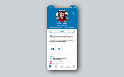 Daily UI 006 - User Profile 006 app app redesign daily ui daily ui 006 daily ui challenge dailyui dailyuichallenge design linkedin profile ui user profile