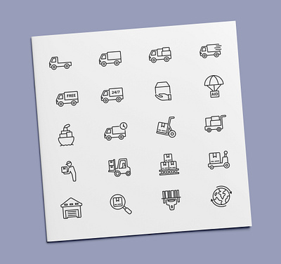 Logistics Icons delivery icon icon design icon set icons logistics shipping transport transportation warehouse