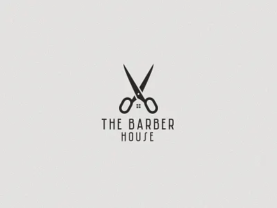 The Barber House Logo Design barber barber logo barber shop brand brandind branding and identity clean dual meaning flat graphic design graphic designer house logo logo design minimal smart logo vector