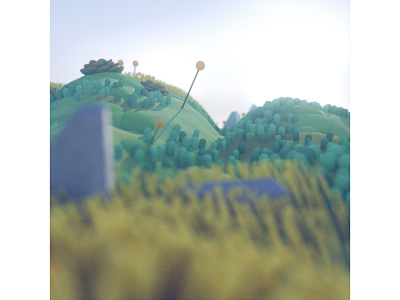 Procedural Landscape 3d 3d illustration c4d cinema 4d diligence illustration landscape octane plants procedural procedural landscape render stuart wade