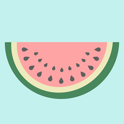Watermelon cute design flat illustration vector