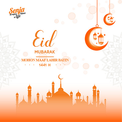 SENJA EID MUBARAK 2020 - GREETING - FEED brand design brand identity branding design flat illustration illustrator logo minimal typography