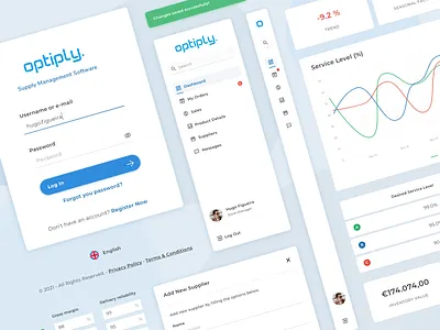 Supply Management App redesign analytics app chart components design login logo management manager menu stock ui ux web