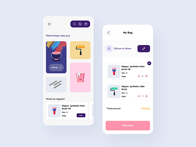 Paint Delivery App Concept app clean colorful delivery design mobile paint paint delivery product design tools trend ui uidesign userexperiencedesign userinterface uxui