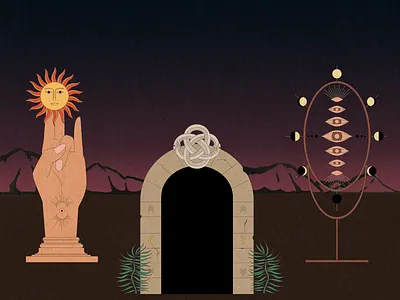 look me in the eyes - elements elements eyes illustration moon musicvideo occult snake sun thedarcys