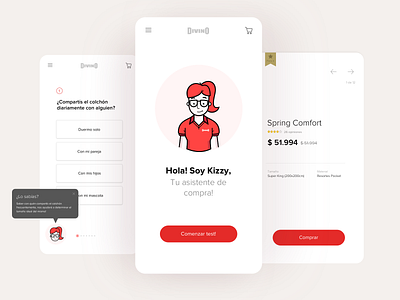 Shop assistant experiment design illustration ui ux web