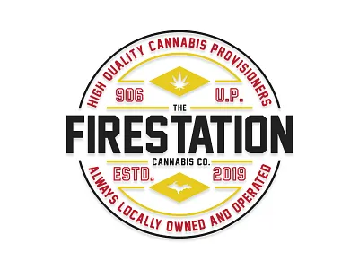 The Firestation Seal badge branding cannabis cannabis branding marijuana seal vintage