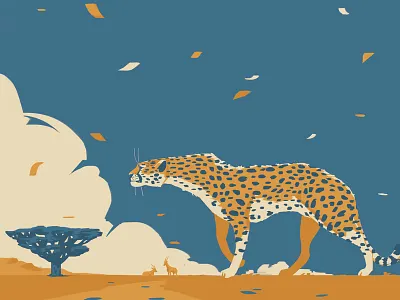 cheetah blue africa african animals animal animal art animals animals illustrated art cat cheetah digitalart digitalillustration drawing drawingart illustration illustrator photoshop poster wildlife wildlife art wildlife illustration