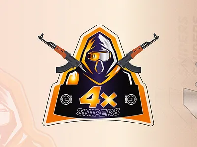 4x snipers Logo Design art branding design fanboy tribute flat icon illustration logo minimal vector