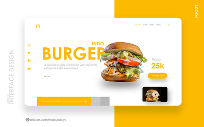 FOODY - Mac D website interface design branding design flat graphic design mac d minimal ui ux web website