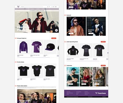 Fearless Ecommerce Landing Page Concept Design app clean ui design ecommerce ecommerce business ecommerce design ecommerce shop minimal modern online online marketing online shop online shopping online store store trending typography ui design uidesign uiux