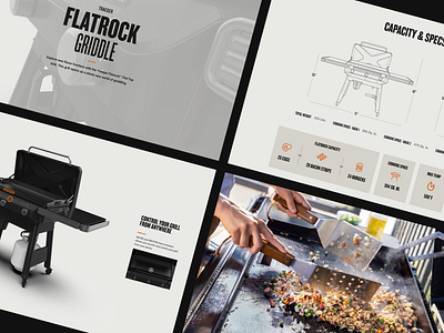 Traeger Flatrock Series Page desktop ecommerce grill product traeger ui ux