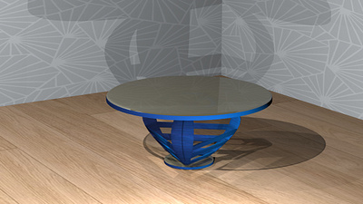 Petal table 3d graphic design interior table