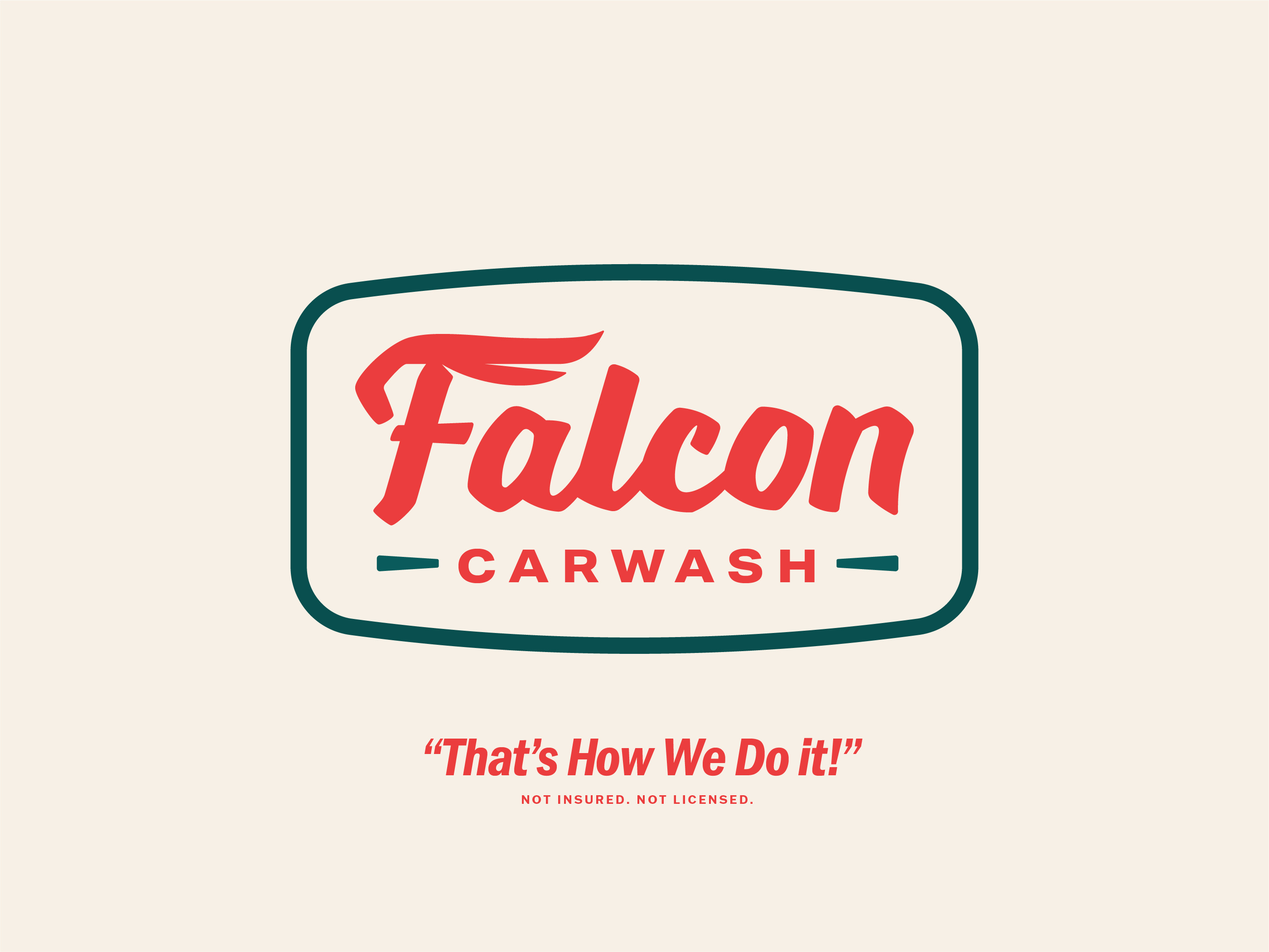Falcon Carwash Logo Design badge design logo design retro logo retro typography typography vintage design vintage typography