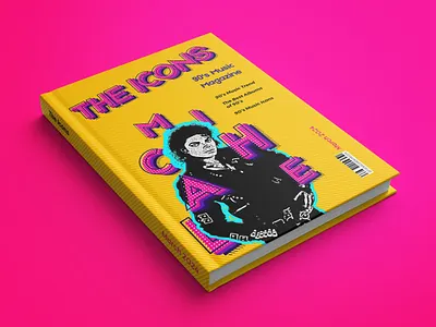 The Icons Pop Art Magazine Design (90's Music Culture) 1990s 90s albums cover design editorial editorial design kurt cobain layout layout design madonna magazine magazine cover magazine design michael jackson music music culture nirvana pearl jam pop art snoop dogg