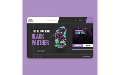 Black Panther Tribute blackpanther design desktop gravit designer illustration landing landingpage marvel superhero ui uidesign uiux uxdesign web webdesign website