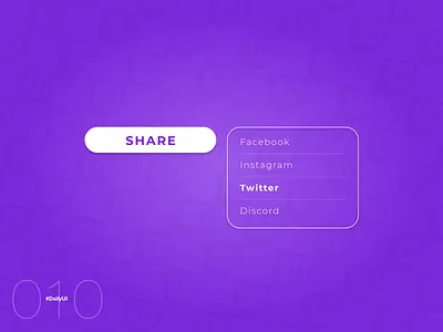 Social Share | Daily UI - 010 clean design clean ui daily daily ui 010 dailyui dailyuichallenge design digital simple social media social share button twitch uidesign