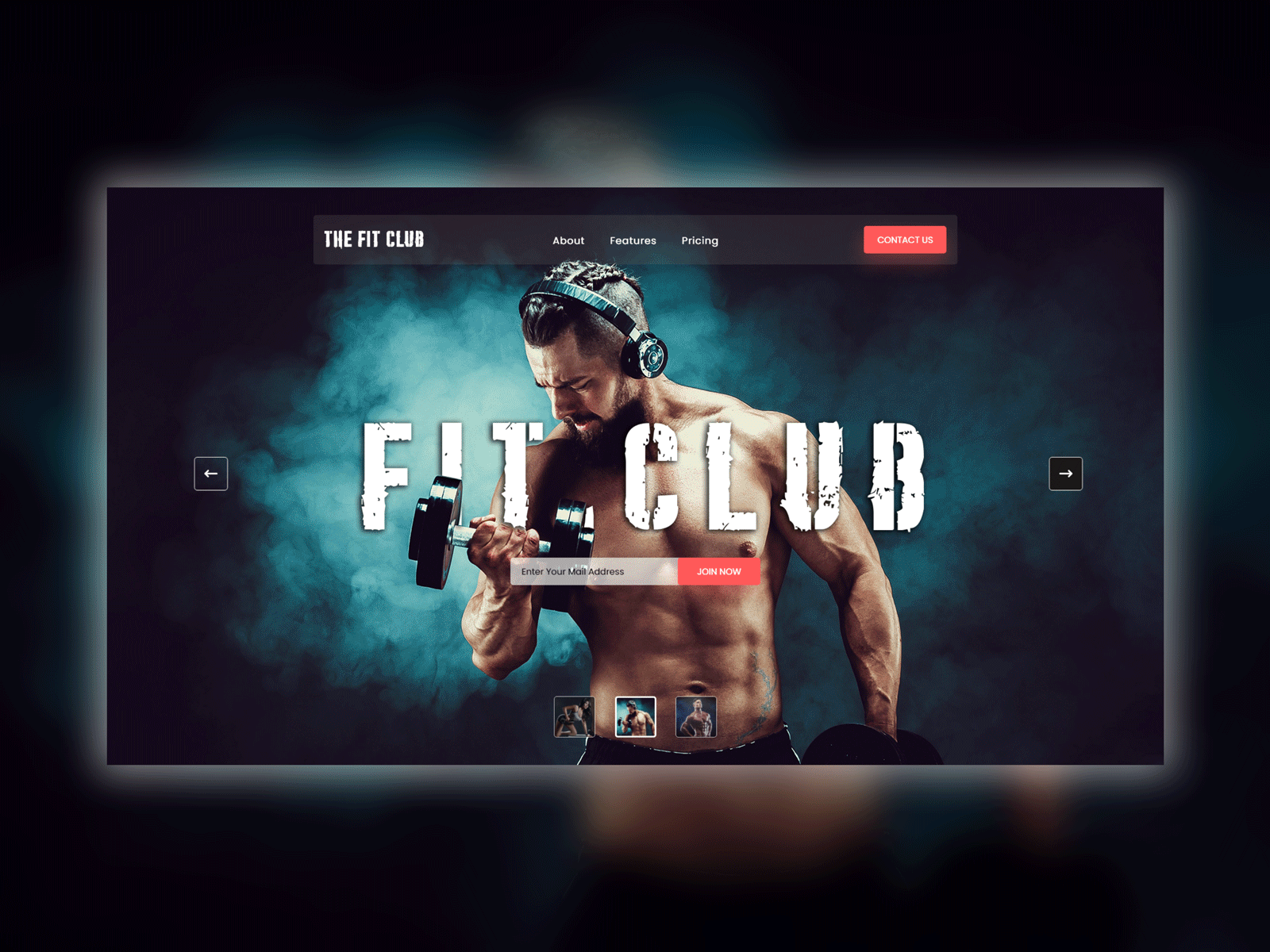 Fitness Club Web UI adobe photoshop adobe xd design figma fit fitness fitness club new design popular design template trending trendy ui ui design user interface visual design website webui