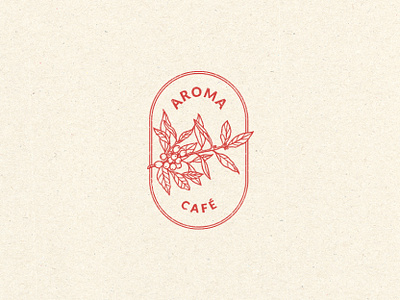 Logo | Aroma Café branding coffee coffee shop design identity illustration logo minimal photoshop vector