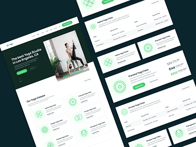 UI Elements | Yogi - Yoga Webflow Template cards coach fitness green gym health plant plants ui ui design uiux user experience user interface userinterface ux ux design webflow wellness yoga