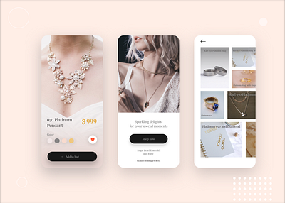 Jewelry shop mobile application design android apps design app app store application design branding design icon logo mobile application mobile application design mobile application development playstore shop shopping app ui ux