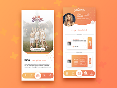 MidSommar Festival | App app app design application festival gradient tickets ui