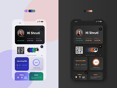 Finance app UI design app app design application ui cards ui colors dark mode dashboard ui illustraion typography ui ux uxui