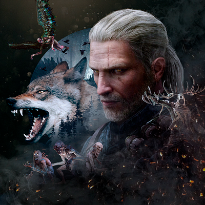 Collage - Geralt of Rivia ciri collage design design art geralt poster thewitcher triss witcher yennefer