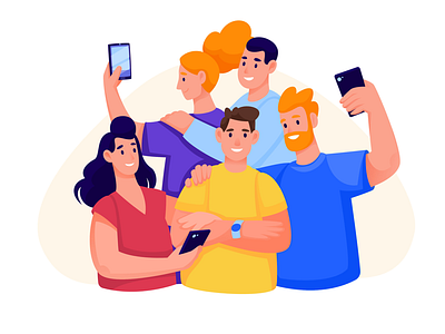 Selfie time friends media people photo selfie social team