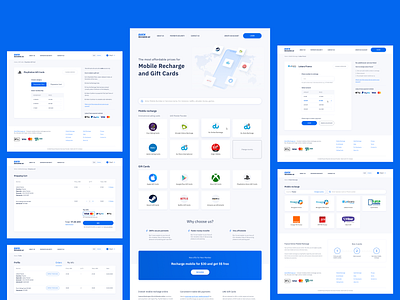 Mobile & gift card recharge service design figma gift card mobile recharge site ui webdesign website
