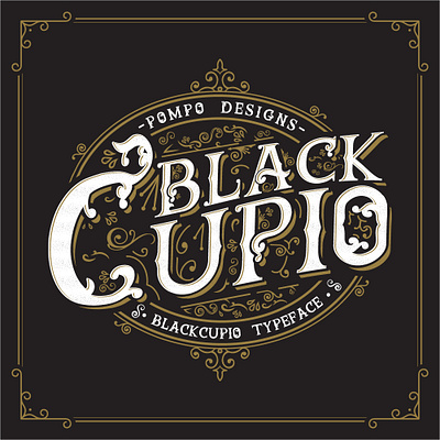 BLACKCUPIO font typeface creative design creativemarket font font design font family fonts fontself hand drawn hand lettering handlettering handmade ornament ornaments typography vector vectorart vintage vintage font