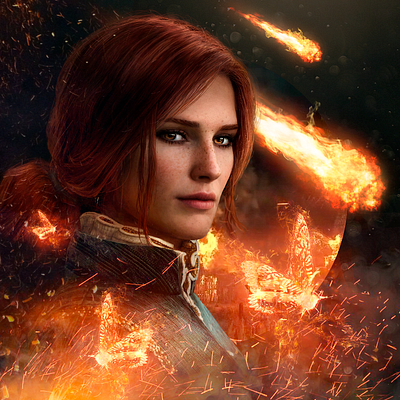 Collage - Triss Merigold art ciri collage design design art geralt poster thewitcher triss witcher yennefer