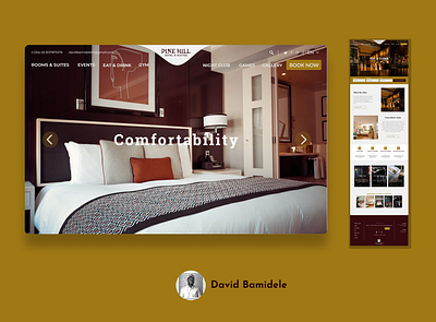 PineHill Hotel and Suite (Landing Page) design design art hotel hotel app hotel booking hotel branding ui ux web design website