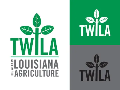 This Week in Louisiana Agriculture logo agriculture farm bureau farming logo louisiana pms355 television