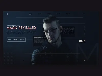 Show Streaming UI freelancer gradient trailer typography ui uiux websiteui webui