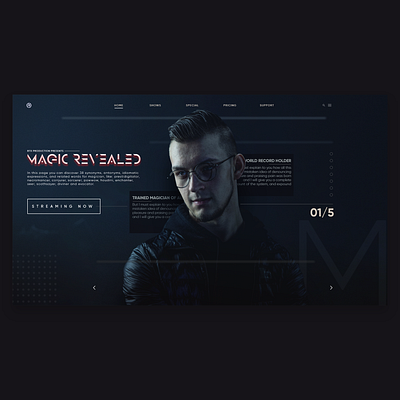 Show Streaming UI freelancer gradient trailer typography ui uiux websiteui webui