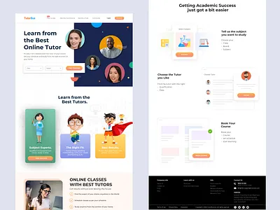 Tutor Bus distance learning e learning education landing design landing page learning learning platform online learning online tutor schoool teacher teaching tutor tutorial tutoring uidesign ux uxdesign webdesign website