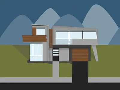 Dream House adobe adobe illustrator architecture art design house illustration illustrator modern vector vector art vector drawing